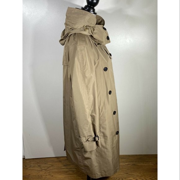 Burberry Kensington Hooded Trench Coat Beige Size US 14 NWD *missing belt - Picture 4 of 8